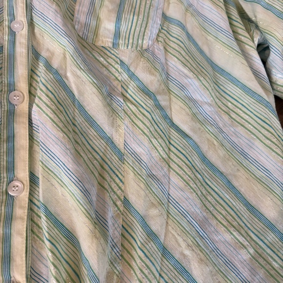 Plus Size Y2K Striped Button-Up Size 24W - Picture 2 of 11